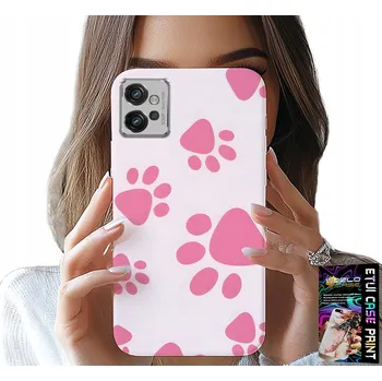 Pouzdro na mobilní telefon POUZDRO PRO MOTOROLA G32 - RŮŽOVÉ PSÍ TLAPNICE, ZADNÍ KRYT , KRYT