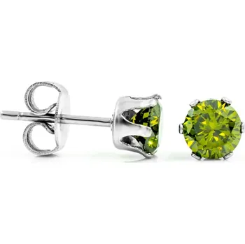 Náušnice BRUNOshop.cz Náušnice s kamínkem ZELENÉ 0,4 cm