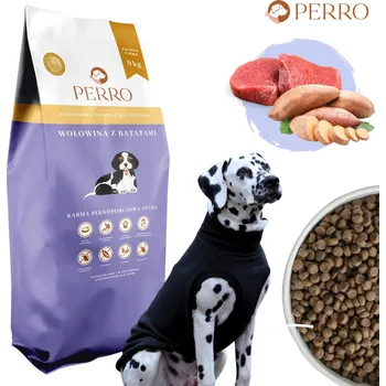 Krmivo pro psa Perro Hovězí s Batáty Junior 9kg krmivo bez obilovin pro štěňata