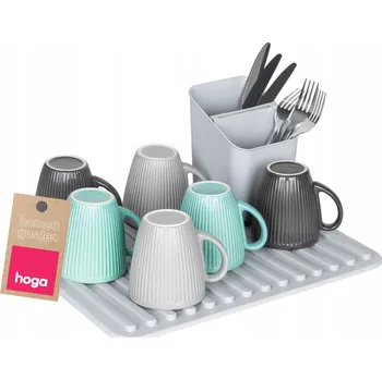 Odkapávač na nádobí ODKAPÁVAČ NA NÁDOBÍ S PODLOŽKOU, TÁCEM A ODKAPÁVAČEM NA PŘÍBORY - VELKÁ SADA