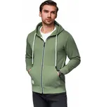 Pánská mikina BASIC na zip s s kapucí zelená V3 OM-SSBZ-0178 L