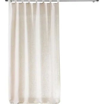 Sprchový závěs Douceur d'intérieur Závěs s lněným efektem, PAULINE, 140 × 240 cm, béžový