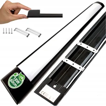 LED panel Berge LED panel černý - 18W - 60cm - studená bílá