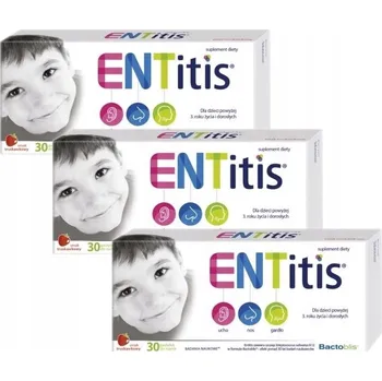 ENTitis pro děti jahoda 30 cucacích tablet
