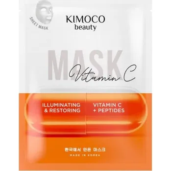 Pleťová maska Kimoco Beauty obnovující, rozjasňující pleťová maska s vitamínem C a peptidy, 23ml