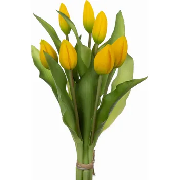 umělá květina TULIPÁNY KYTICE TULIPÁNŮ GUMOVÉ KVĚTINY JAKO ŽIVÉ
