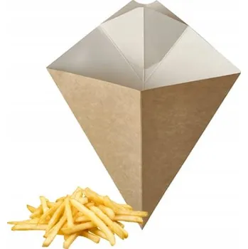 Jednorázové nádobí Kornout na hranolky Papstar 86780 papírový, 50 kusů