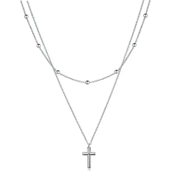Řetízek Olivie Stříbrný náhrdelník KŘÍŽEK 4741 Ag 925; ≤4 g.