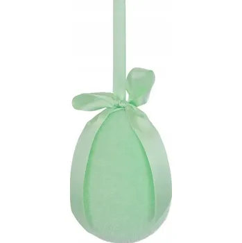 Velikonoční dekorace Flokované zelené velikonoční vajíčko s závěsná dekorace, ozdoba k dekoraci