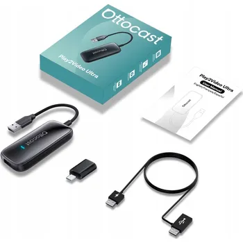 Ottocast Play2Video Ultra Bezdrátový Adaptér CarPlay Android Auto