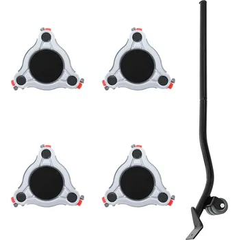 zvedák vidaXL Nábytkové kolečka 4 ks se zvedákem 14,5 x 13,5 x 4 cm ocel 400 kg