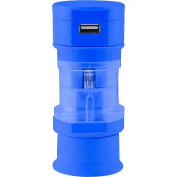 Cestovní adaptér do zásuvky s USB nabíječkou BLOW UK USA ZÁSTRČKA PL EU