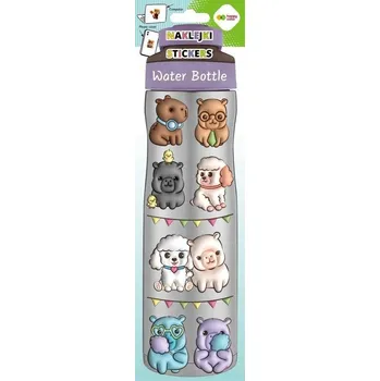 samolepka Dekorativní Samolepky na láhev s vodou Kapi Fun Kapibary Happy Color