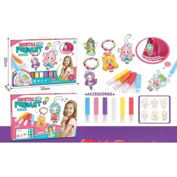 kreativní sada Kreativní sada přívěsků k malování + barvy Klíčenky Náramky