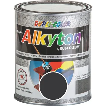 barva na kov Alkyton Barevný email kladívkový, černý, 750 ml 7776-075