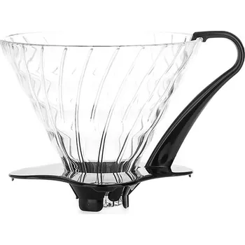Příprava kávy Hario Dripper V60-03, skleněný, černý