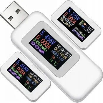 DIGITÁLNÍ USB VOLTMETR AMPÉRMETR WATTMETR TESTER NAPĚTÍ LCD