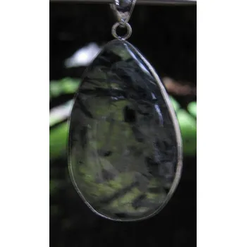 Přívěsek Prehnit - přívěšek ovál v rámečku