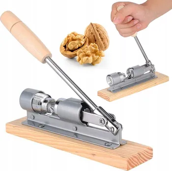 Louskáček LOUSKÁČEK NA OŘECHY OCELOVÝ S DŘEVĚNOU PODLOŽKOU 20 CM