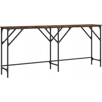 Konferenční stolek Konzolový stolek s nastavitelnými nožičkami, kouřový dub, 180x29x75 cm