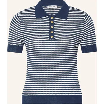 Dámská košile More & More Dámské Pletené Polo Tričko, tmavě modrá / bílá, 44