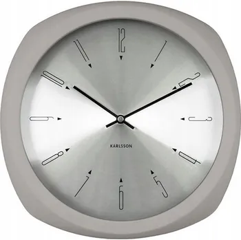 Hodiny Nástěnné hodiny Karlsson šedé 30,5 cm