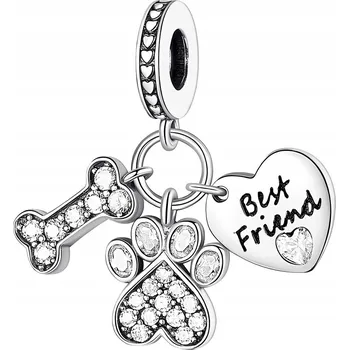 Přívěsek Přívěsek Charms Kamarád Pes Tlapka Kostička Charms Trusky
