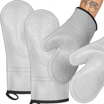 Chňapka KUCHYŇSKÁ RUKAVICE Silikonová Chňapka Žáruvzdorná Do Horké Trouby 2ks