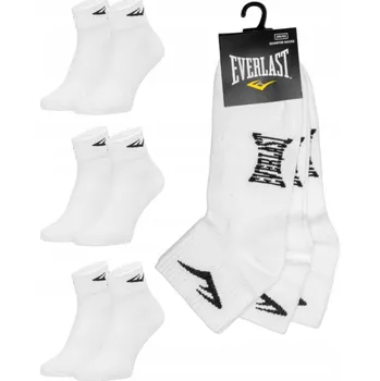 EVERLAST Kotníkové ponožky quarter 3 páry vel. 43/46 bílé
