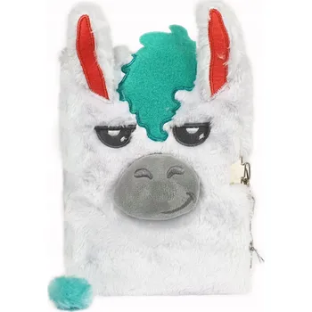 Zápisník PLYŠOVÝ PAMÁTNÍK NA ZÁMEK A5 LAMA - CHLUPATÝ, MĚKKÝ - ST.MAJEWSKI