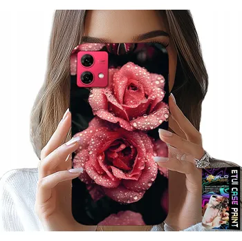 Pouzdro na mobilní telefon POUZDRO pro Motorola Edge 40 Neo - Krásné růžové růže, květinový motiv, obal