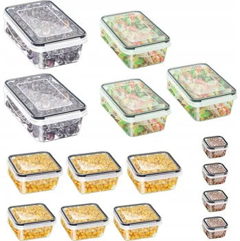 Dóza na potraviny SADA OBĚDOVÝCH BOXŮ 15 KS - UZAVÍRATELNÉ KRABIČKY NA JÍDLO, SNÍDANĚ