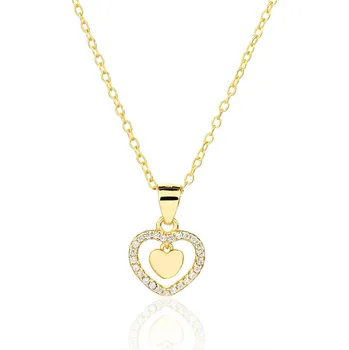 Řetízek Bealio BEALIO 14212 Stříbrný náhrdelník SRDCE Délka řetízku: 40+5 cm 03-14212-3909