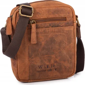 Kožená pánská taška přes rameno hnědá, městská vintage brašna