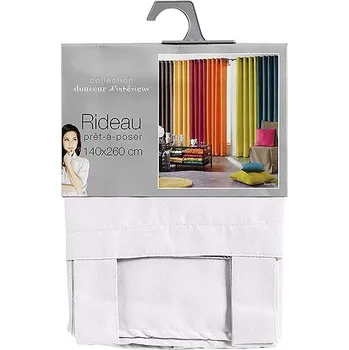 Douceur d'intérieur Závěs na poutka Essentiel 140 × 260 cm, bílý