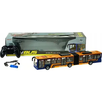 autíčko Kloubový autobus 44x7x8 cm, na dálkové ovládání, 4 funkce, světla, s USB kabelem