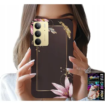 Pouzdro na mobilní telefon POUZDRO PRO REALME C75 - ELEGANTNÍ KRYT S KVĚTINOVÝM KRYT