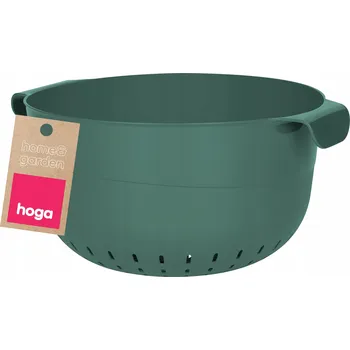 Cedník a síto SÍTKO CEDNÍK KUCHYŇSKÝ NA TĚSTOVINY A ZELENINY S UCHYTY 3L ZELENÉ