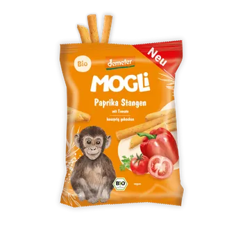 MOGLi bio křupavé tyčinky s paprikou a rajčaty 75 g