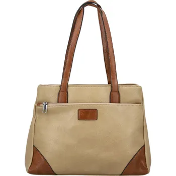 Kabelka Trendy dámská koženková kabelka na rameno Remiga, béžová