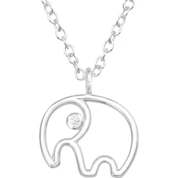 Náhrdelník Stříbrný náhrdelník Slon