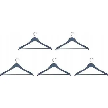 Věšák LIVARNO home Dřevěná ramínka na šaty s povrchem soft-touch, 5 kusů