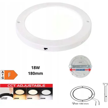 HOROZ Stropní stropní svítidlo vestavný kulatý 220mm bílý 230V 18W 1800lm MATILDA-18 CCT