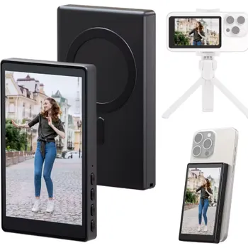 Bezdrátový vlogovací monitor k mobilu pro zadní kameru, magnetický