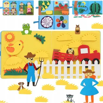 Hračka pro nejmenší SENZORICKÁ MANIPULAČNÍ KNIŽKA VZDĚLÁVACÍ HRAČKA MONTESSORI TABULE