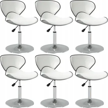 Jídelní židle VidaXL Jídelní židle, 6 ks, bílé, umělá kůže