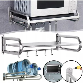 police Závěsná police na mikrovlnnou troubu, nástěnný držák na mikrovlnku, držák mikrovlnné trouby