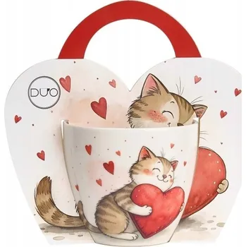 Hrnek Duo Kot z zabawką porcelán 460 ml