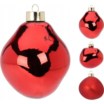 Vánoční ozdoba Skleněná vánoční ozdoba (baňka) 6 cm červená