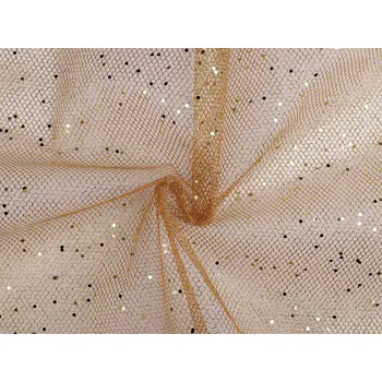 Tkanina tyl 52 g/m2 šíř. 160 cm zlatý
